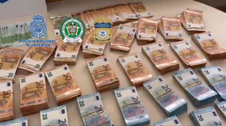 España decomisó gran cantidad de dinero a una presunta red de narcotráfico.