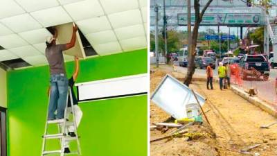 <b>En el centro Honduras Corea repararon el techo y en el bulevar del este cerraron un retorno.</b>