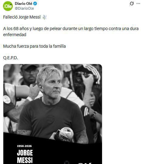 Conmoción tras muerte de Jorge Messi: Barcelona-Real Madrid dejan mensajes a Leo