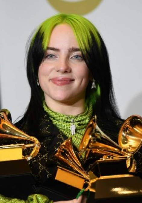Billie rompió récords en los Grammy al arrasar con las cuatro categorías principales. Un hito, al ser la primera mujer y la artista más joven en hacerlo.