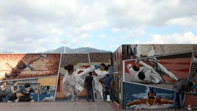 La iniciativa del mural nace en La Esperanza, Intibucá, y es fuente de empleo para unas 14 personas.