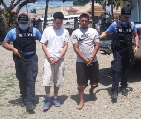 Capturan en El Progreso a dos supuestos gatilleros de la MS-13