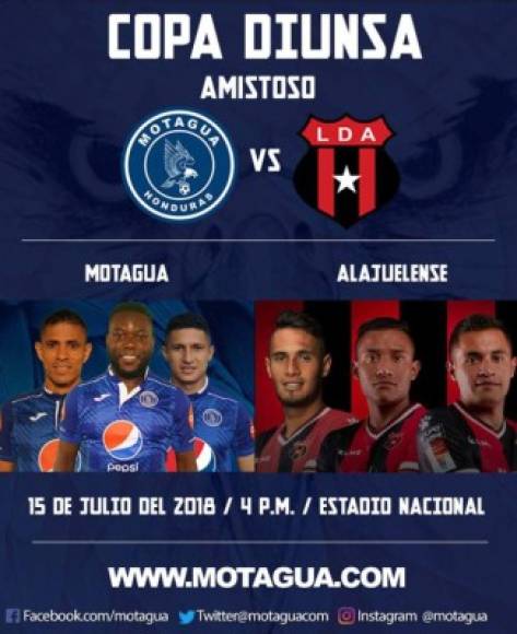El Motagua que ya fichó a Carlos Sánchez, anunció que tendrá un amistoso internacional con el Alajuelense de Costa Rica el próximo 15 de julio.