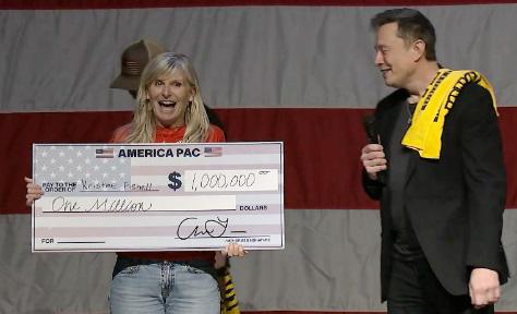 Justicia de EEUU advierte a Musk de que su lotería electoral de 1 millón puede ser ilegal