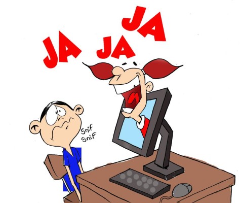 Mis compañeros se burlan de mí en Facebook y me escriben cosas feas.