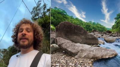 Luisito Comunica visitó el Parque Nacional Pico Bonito, ubicado en La Ceiba.