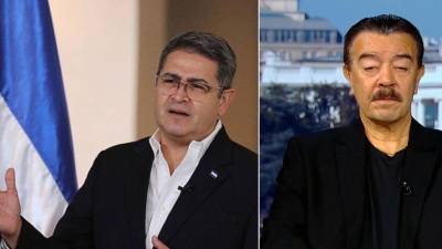 Juan Orlando Hernández y Mike Vigil, exagente de operativos internacionales de la Administración de Control de Drogas de la DEA.