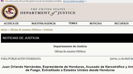 Estados Unidos acusó este jueves al expresidente de Honduras Juan Orlando Hernández de operar su país como un “narco-Estado” .