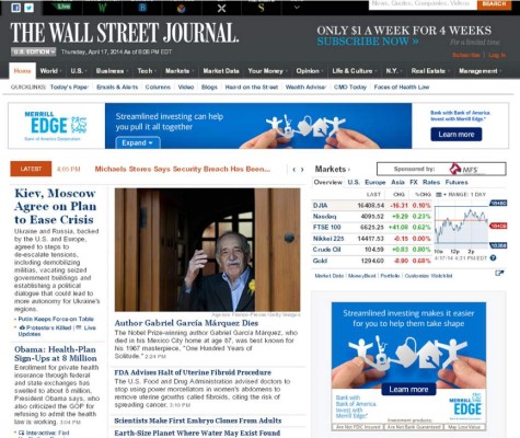 Medios internacionales dan el últimos adiós a Gabriel García Márquez