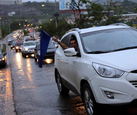 Así se viven las marchas en Tegucigalpa