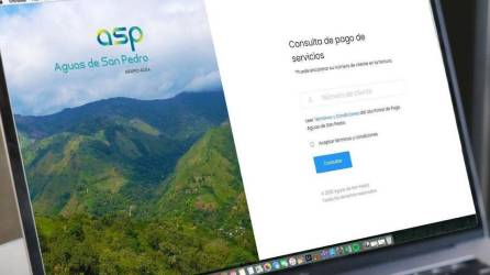 Portal web de Aguas de San Pedro Sula.