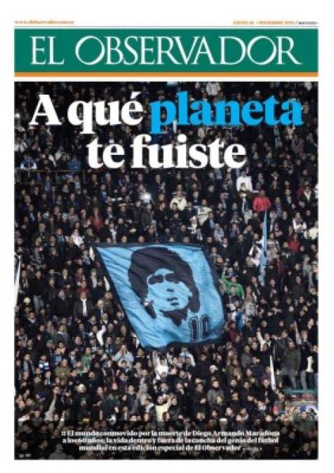 El Observador de Uruguay - 'A qué planeta te fuiste'.