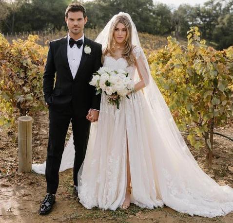 El actor Taylor Lautner se casa con la influencer Taylor Dome