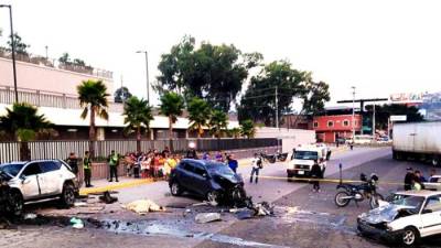 El accidente ocurrió frente al nuevo edificio del BCH.