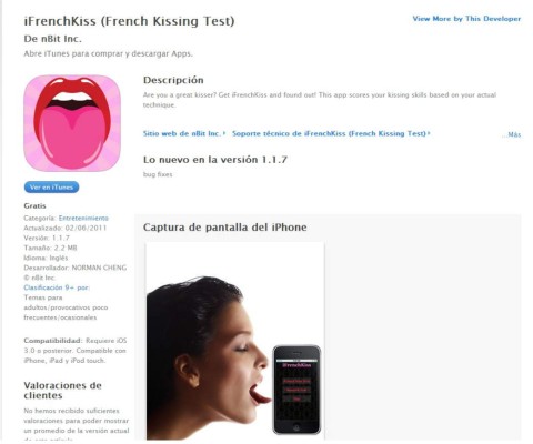 Aplicación para aprender a besar