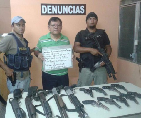 Caen dos hombres por portación ilegal de armas en Comayagua  