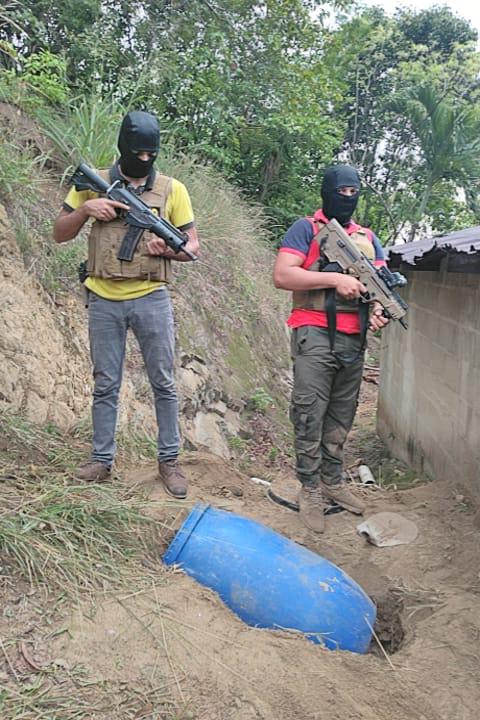 Altar satánico decomisado a la Pandilla 18 en Choloma