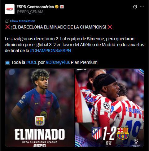 Atlético se burla e indignación en Barcelona: No nos han dejado ganar