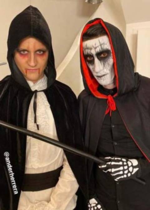 Los mediocampistas Ander Herrera y Ángel Di María participaron en la fiesta de Halloween.