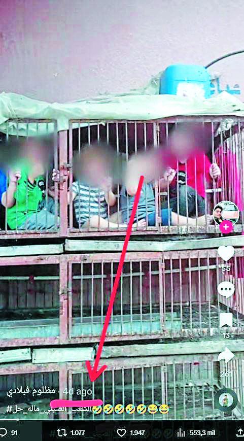 $!<b>En la grabación se afirmaba que eran menores israelíes enjaulados, pero no hay pruebas de ello.</b>