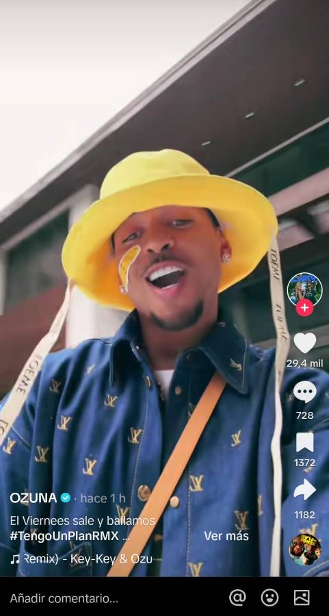 Puede visualizar la publicación de Ozuna en su Tik Tok e Instagram.