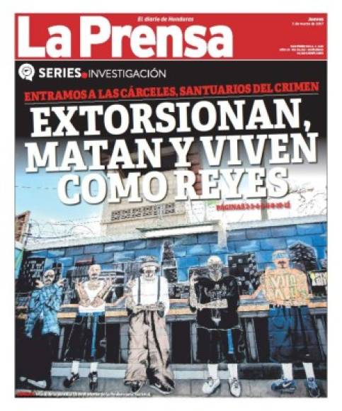 1. LA PRENSA entró a los módulos carcelarios más peligrosos del país<br/><br/>En un trabajo noticioso sin precedentes en Honduras, en marzo de este año el equipo periodístico de Diario LA PRENSA logró ingresar a los módulos más peligrosos de las cárceles del país, exponiendo desde adentro la realidad de las prisiones hondureñas, las cuales eran usadas por grupos criminales, como las pandillas, para ordenar crímenes atroces.<br/><br/>La población hondureña nunca había tenido la oportunidad de observar ese oscuro mundo desde el que se planeaban y emitían las órdenes para asesinar, extorsionar y cometer otros crímenes, pero la serie de investigación de LA PRENSA mostró en varias entregas un recorrido por los tenebrosos pasillos del Centro Penal Sampedrano y la Penitenciaría de Támara, exhibiendo sus maquiavélicas decoraciones alusivas a la muerte y las pandillas. Este trabajo expuso el nivel de dominio que habían logrado tener los grupos de crimen organizado al interior de las cárceles del país, donde ellos imponían las reglas y actuaban con absoluta libertad llegando a trascender su influencia, incluso más allá de los muros de las prisiones.<br/>Además de mostrar por dentro la vida en los módulos de las pandillas, las publicaciones dieron a conocer los estremecedores relatos de personas vinculadas con las maras que expusieron lo que pasaba en las cárceles.<br/><br/>Uno de los testimonios más impactantes fue el de uno de los cómplices que aceptó haber introducido a Támara más de dos millones de lempiras, obtenidos mediante la extorsión.<br/>Otro de los aspectos que el trabajo de periodismo dejó al descubierto fue la gran cantidad de lujos de la que gozaban los miembros del crimen organizado en las cárceles del país.<br/>Desde costosos televisores, equipos de sonido, muebles, camas y aires acondicionados, hasta excéntricas decoraciones en sus modulos eran parte de un imperio oculto.<br/> <br/>La serie de Diario LA PRENSA causó un gran impacto en el país, pues aunque se había hablado y escrito mucho sobre las cárceles hondureñas y la forma en que grupos criminales las controlaban, nunca se había mostrado de manera tan cruda la realidad de las prisiones, la cual ahora es muy distinta tras que los criminales más peligrosos fueran enviados este año a las cárceles de máxima seguridad El Pozo y La Tolva.