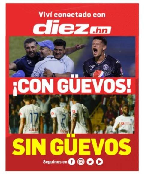 Diario Diez de Honduras sobre clasificación de Motagua y eliminación de Olimpia '¡Con güevos! Sin güevos'.