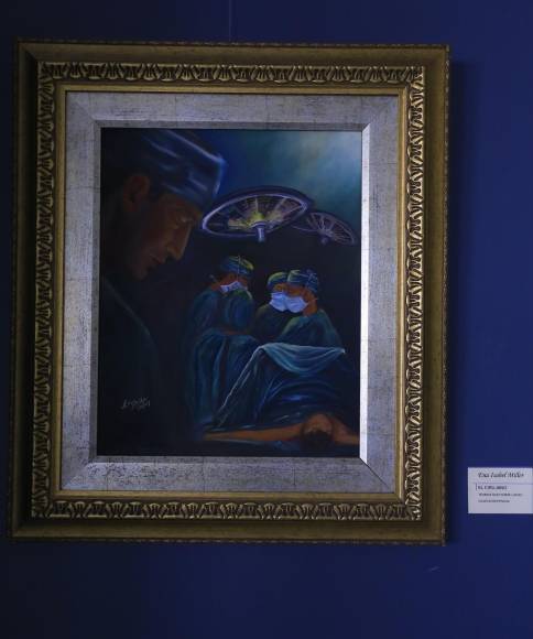 La neurocirujana Ena Miller presentó esta pintura denominada “El cirujano”. 