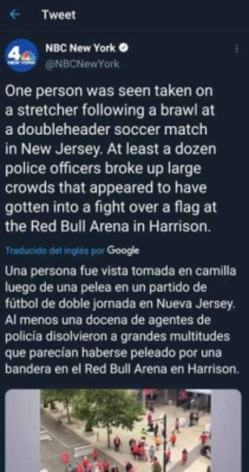 La NBC de Nueva York describió los detalles de lo ocurrido en las calles.