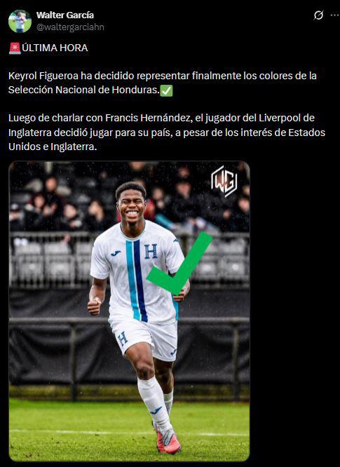 Revuelo por Keyrol Figueroa a Honduras: esto dicen tras anunciar su decisión