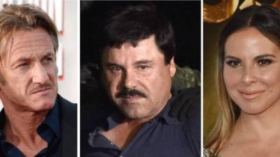 Sean Penn, 'El Chapo' Guzmán y Kate del Castillo.