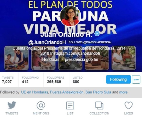 Presidente de Honduras rinde homenaje a su hermana en twitter