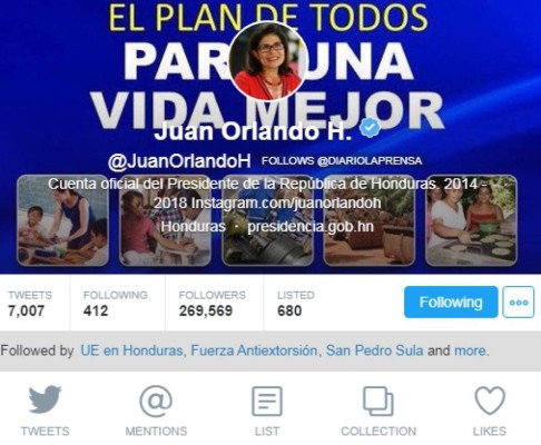 Presidente de Honduras rinde homenaje a su hermana en twitter