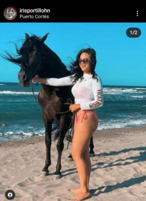 La guapa Iris Portillo compartió esta hermosa postal en el mar.