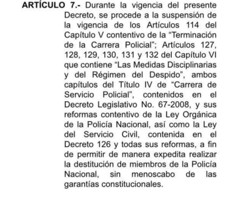 Así fue la aprobación del decreto para depurar la Policía