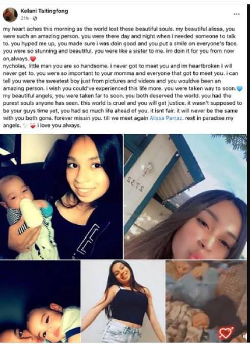 Cartel no mató a Alissa Parraz y su bebé: Alguacil de California