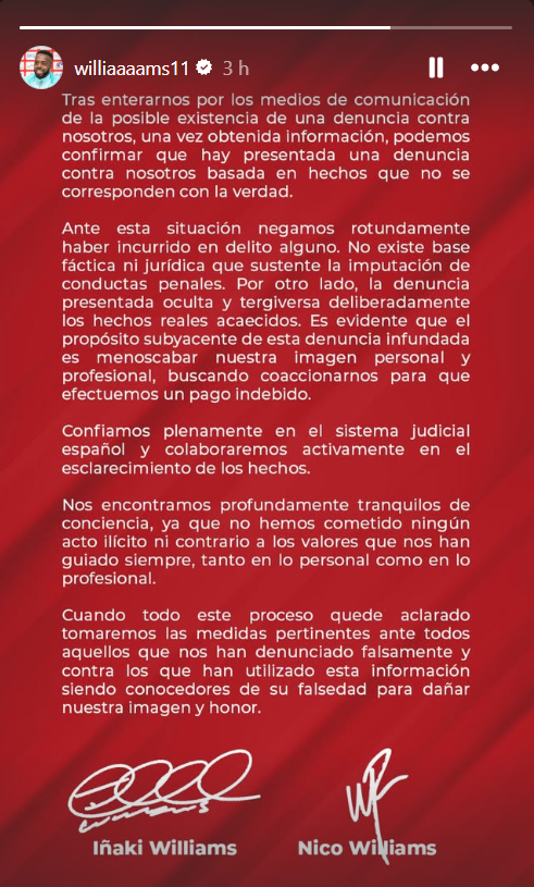 Nico e Iñaki Williams en el ojo del huracán: acusados de estafa