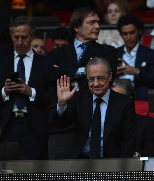 Florentino Pérez, presidente del Real Madrid, estuvo presente en el palco del Wanda Metropolitano.
