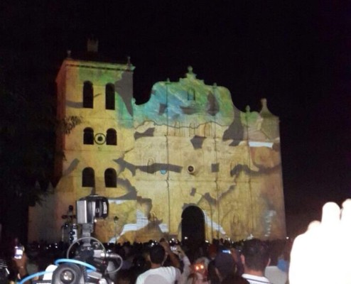 Majestuosa proyección en catedral de Comayagua