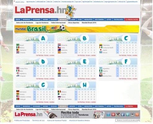 Brasil 2014, cobertura total de Diario La Prensa