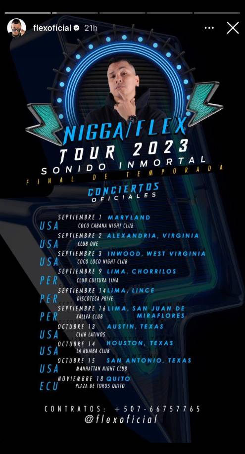 Actualmente está promocionando su gira por Estados Unidos. Su más reciente tema es “Enviciame” 