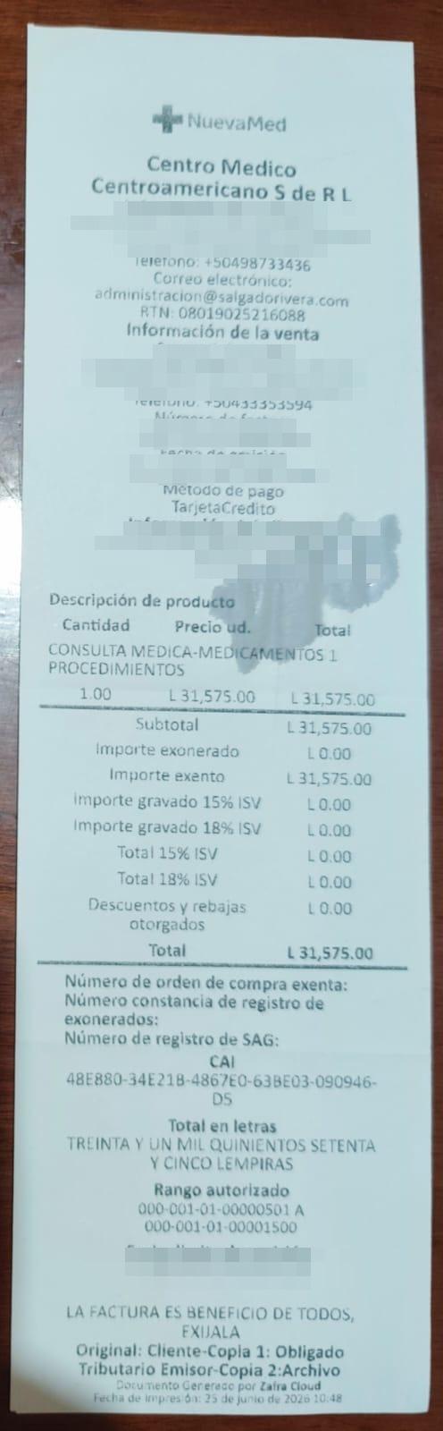 La víctima pagó más de 30 mil lempiras por un tratamiento que no recibió.
