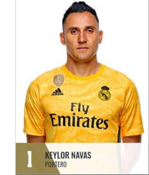 Keylor Navas - El portero costarricense aparece con la camisa número 1.