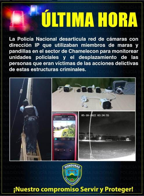 La red de cámaras de la Pandilla 18, una de las más prolíficas -junto a la MS-13- estaba destinada a vigilar víctimas, policías y rivales.