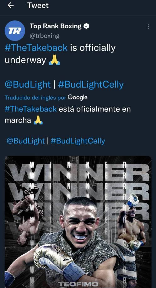 La victoria de Teófimo López ha generado una serie de buenos comentarios para el hondureño en el campo internacional.