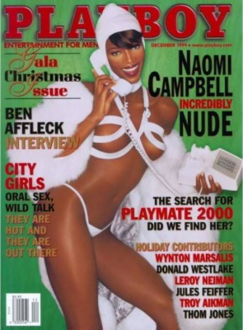 La cotizada modelo Naomi Campbell también protagonizó una de las portadas más icónicas de 'Playboy'.