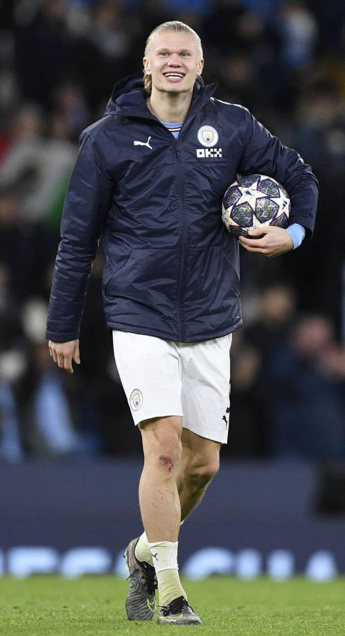 Erling Haaland estaba muy feliz por la gran noche que tuvo en la Champions League. Llegó a 10 goles en esta campaña.
