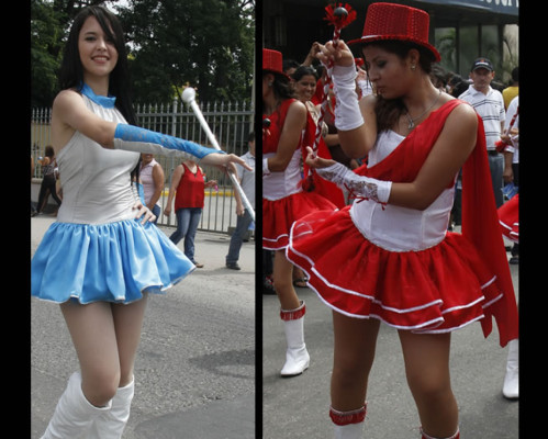 Las palillonas, las reinas de los desfiles patrios en Honduras