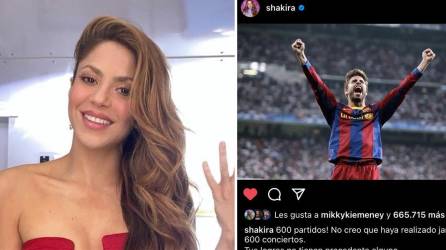 En el mes de marzo Shakira dedicó un mensaje a Piqué.