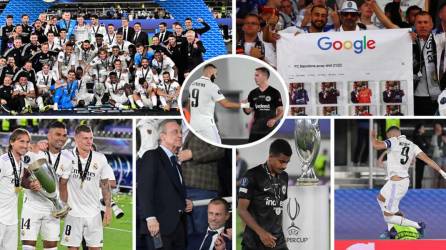 Las imágenes que dejó la conquista de la Supercopa de Europa por parte del Real Madrid tras ganar al Eintracht Frankfurt en Helsinki. Es el primer título de la temporada para los merengues.